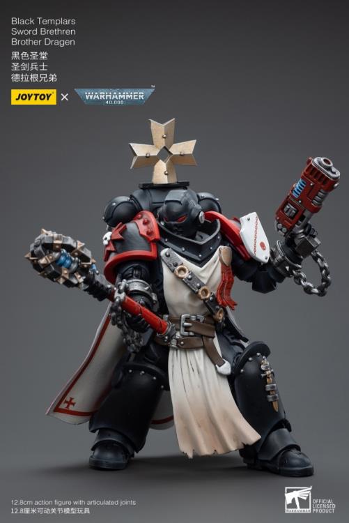Warhammer 40k Black Templars Sword Brethren Brother Dragen 1/18 Scale Figure (In Stock)