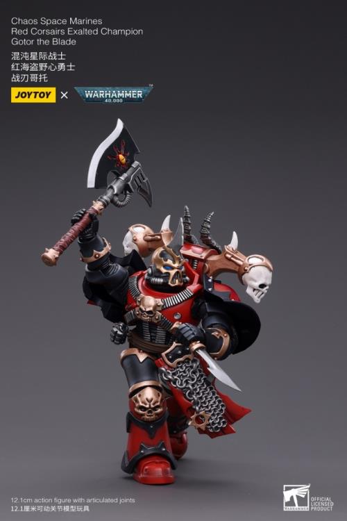 Warhammer 40K Chaos Space Marines Red Corsairs Exalted Champion Gotor the Blade 1/18 Scale Figure (In Stock)
