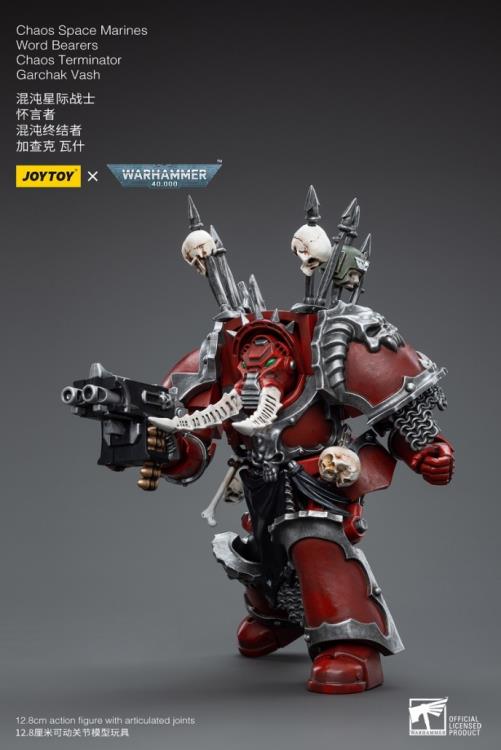 Warhammer 40k Chaos Space Marines Word Bearers Chaos Terminator Garchak Vash 1/18 Scale Figure (In Stock)
