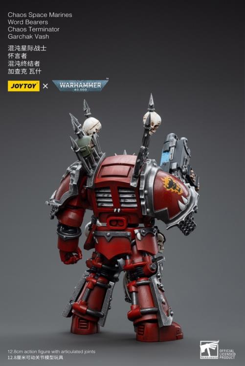 Warhammer 40k Chaos Space Marines Word Bearers Chaos Terminator Garchak Vash 1/18 Scale Figure (In Stock)
