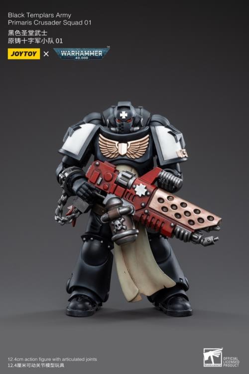 Warhammer 40K Black Templars Primaris Crusader Squad 1/18 Scale Figure Set (In Stock)