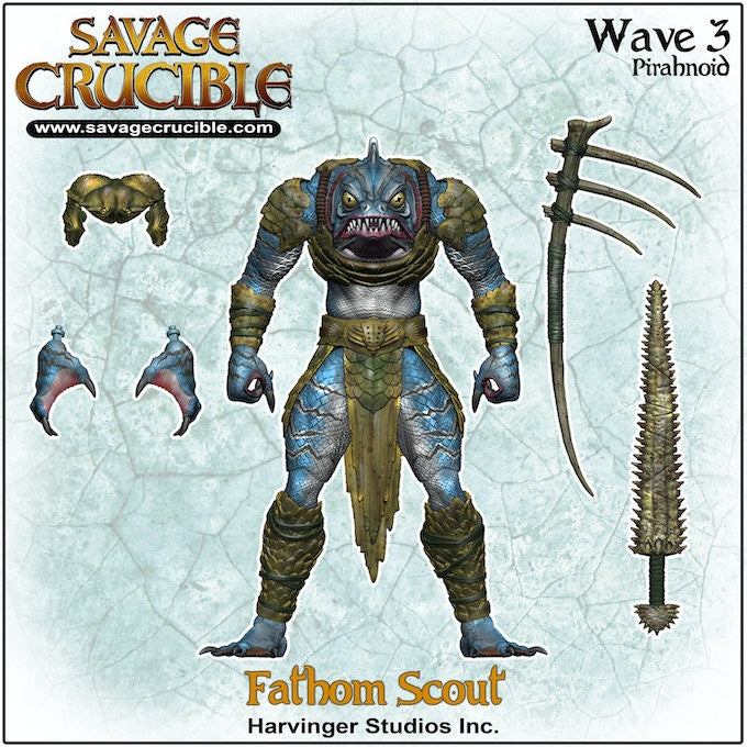 (Pre-Order) Harvinger Studios Savage Crucible Wave 3 Fathom Scout - Pirahnoid