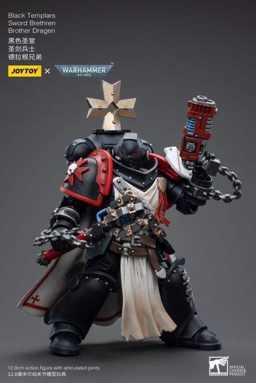 Warhammer 40k Black Templars Sword Brethren Brother Dragen 1/18 Scale Figure (In Stock)