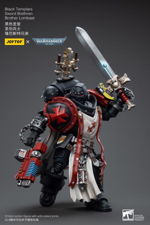 Warhammer 40k Black Templars Sword Brethren Brother Lombast 1/18 Scale Figure (In Stock)