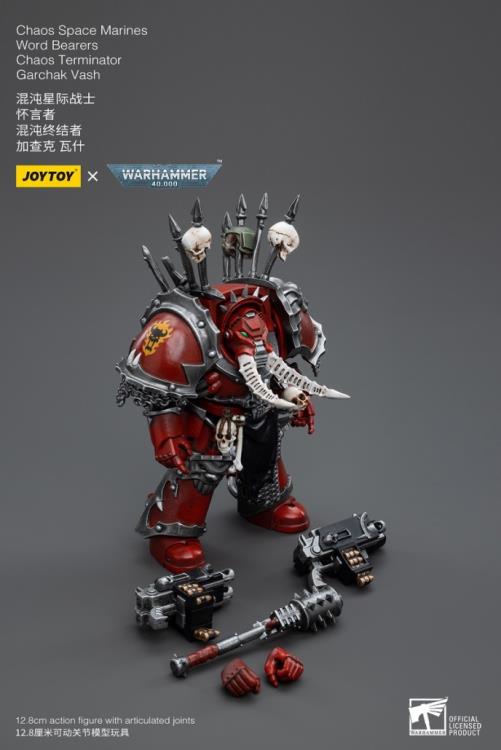 Warhammer 40k Chaos Space Marines Word Bearers Chaos Terminator Garchak Vash 1/18 Scale Figure (In Stock)