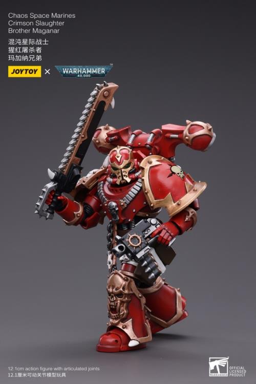 Warhammer 40K Chaos Space Marines Crimson Slaughter Brother Maganar 1/18 Scale Figure (In Stock)