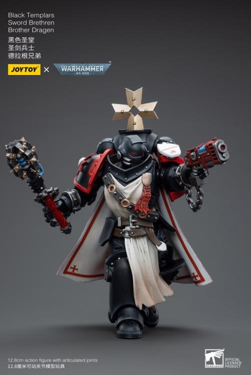Warhammer 40k Black Templars Sword Brethren Brother Dragen 1/18 Scale Figure (In Stock)