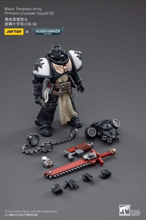 Warhammer 40K Black Templars Primaris Crusader Squad 1/18 Scale Figure Set (In Stock)