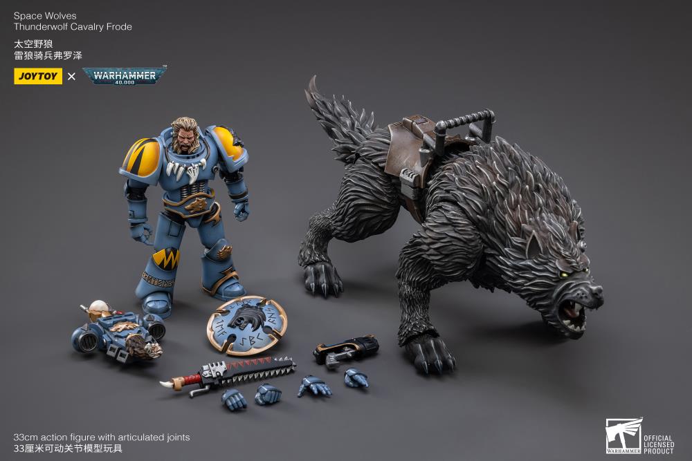 Warhammer 40K Space Wolves Thunderwolf Cavalry Frode 1/18 Scale Figure (In Stock)