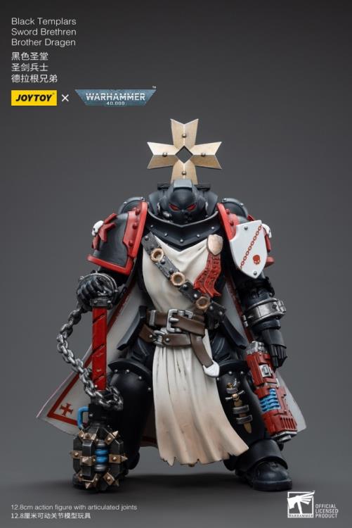 Warhammer 40k Black Templars Sword Brethren Brother Dragen 1/18 Scale Figure (In Stock)