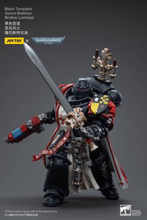 Warhammer 40k Black Templars Sword Brethren Brother Lombast 1/18 Scale Figure (In Stock)