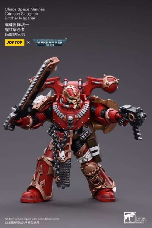 Warhammer 40K Chaos Space Marines Crimson Slaughter Brother Maganar 1/18 Scale Figure (In Stock)