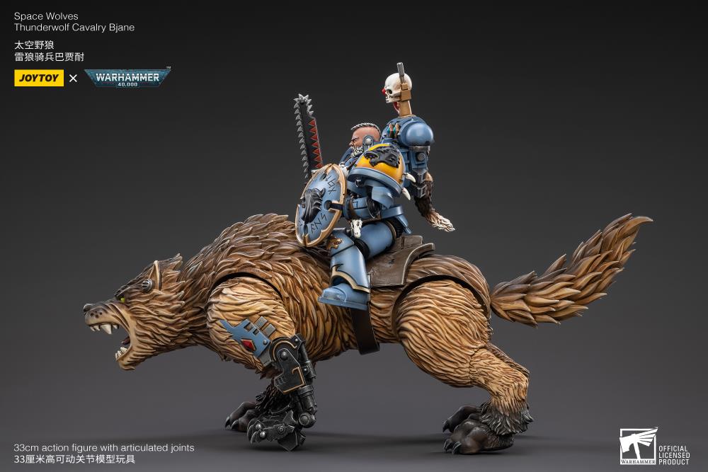 Warhammer 40K Space Wolves Thunderwolf Cavalry Bjane 1/18 Scale Figure (In Stock)