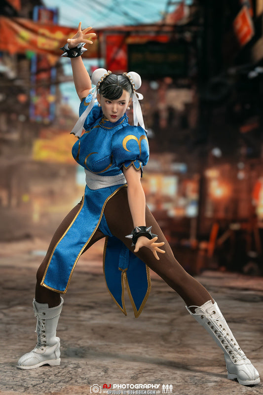 (Pre-Order) STAR MAN MS-008A 1/6 Female Fighter Chun Li Blue Cheongsam Version