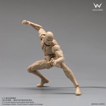 (Pre-Order) Whale Works 1/12 Super Articulated Male Body ASH action figure