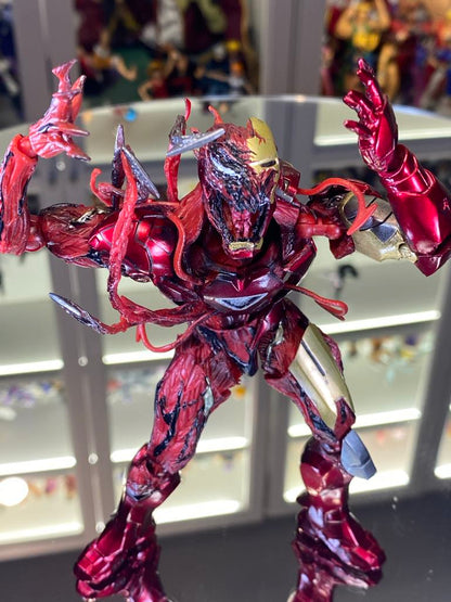 Customs Revoltech Amazing Yamaguchi Carnage + Iron man action Figure