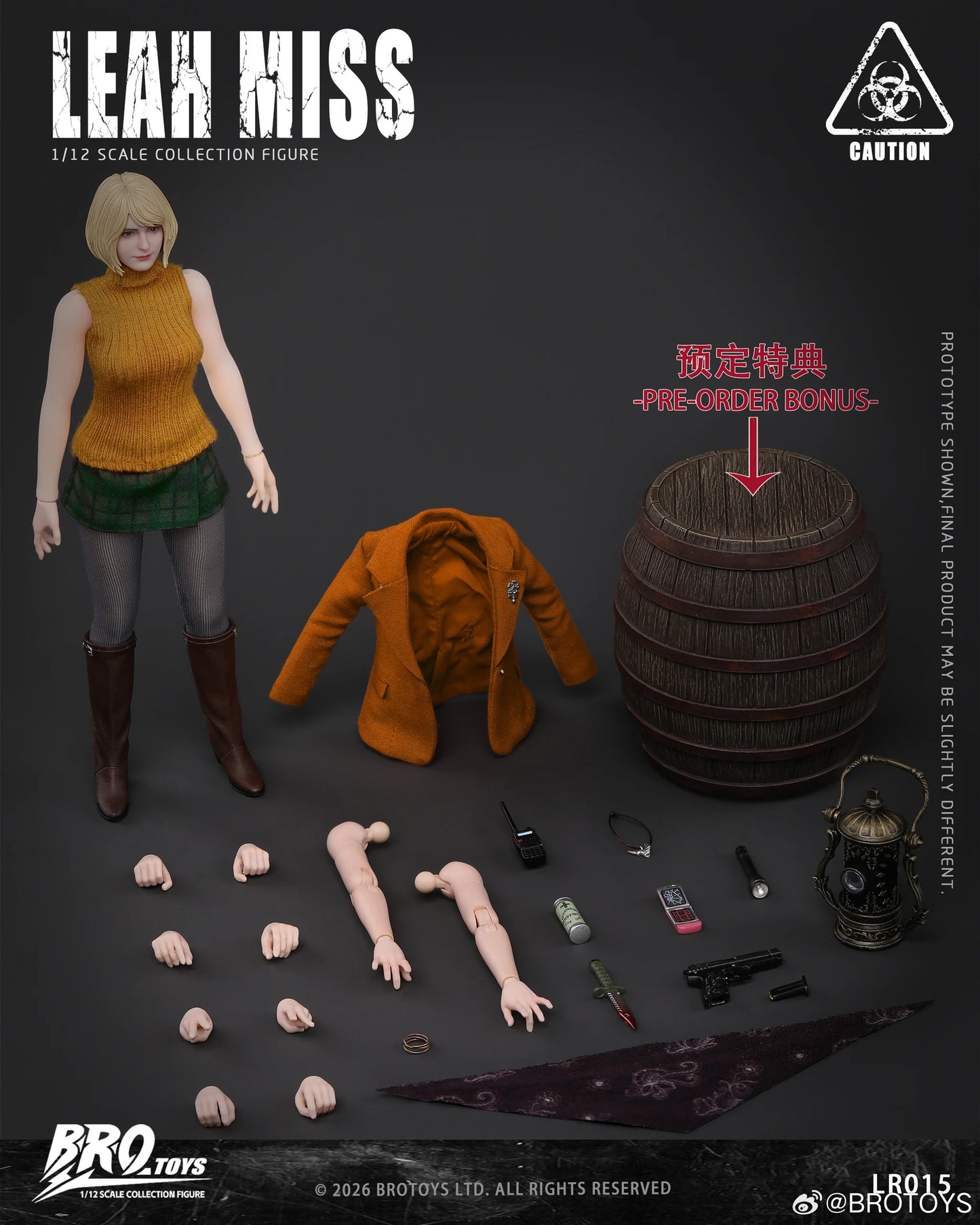 (Pre-Order) Brotoys 1/12 Leah Miss LR015 action figure with preorder bonus Light feature