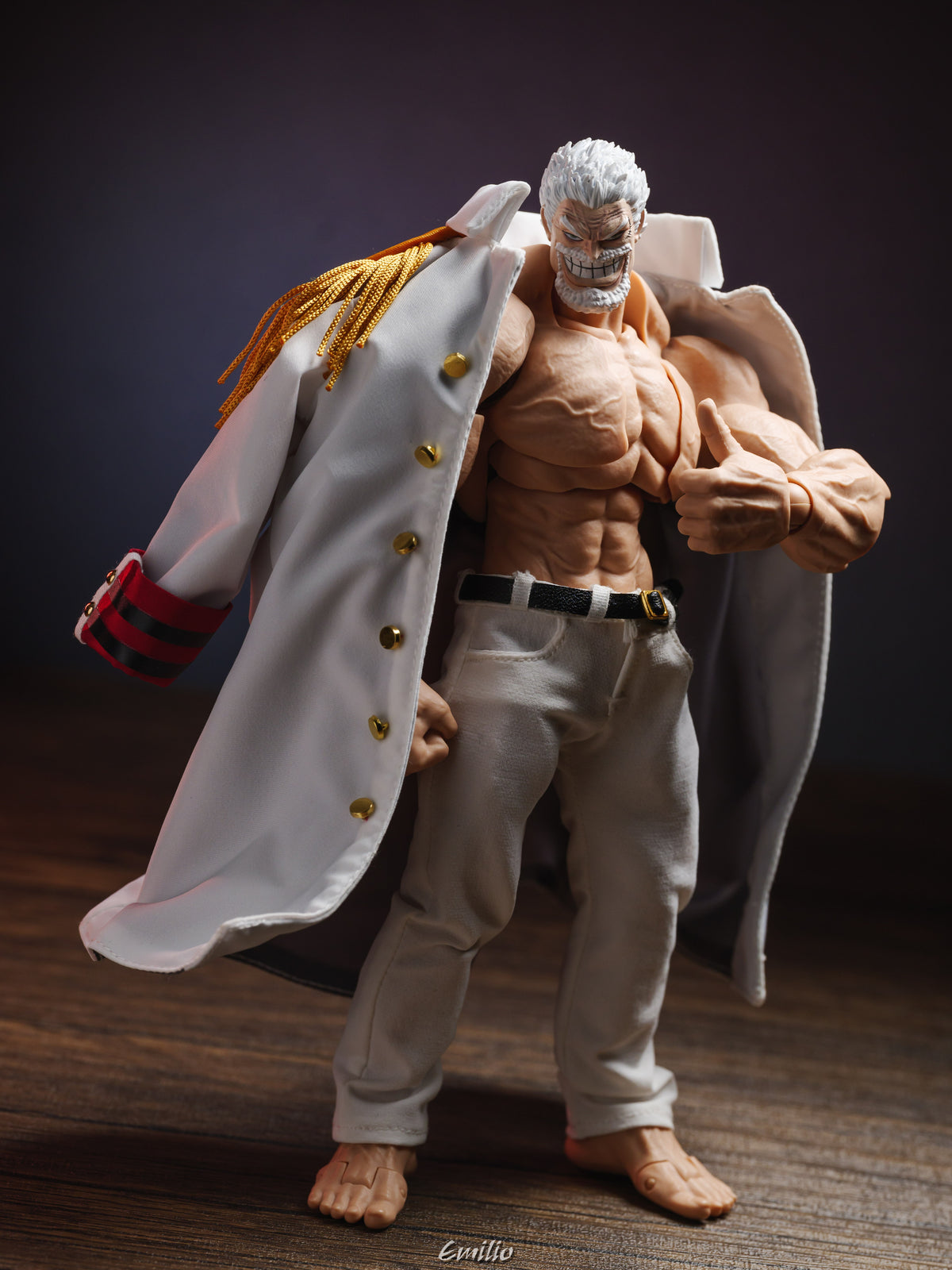 Custom 1/12 Clothing for One Piece Marine Vice Admiral Monkey D. Garp (Romankey Big Guy Body)