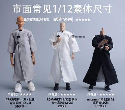 Custom 1/12 Clothing Accessories Kong Fu Clothes for 1/12 Scale Action Figure