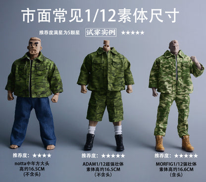 Custom 1/12 Clothing Accessories Military Uniform for 1/12 Scale Strong Body