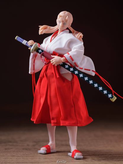 Custom 1/12 Clothing for Cowl Product Oni Girl Kimono