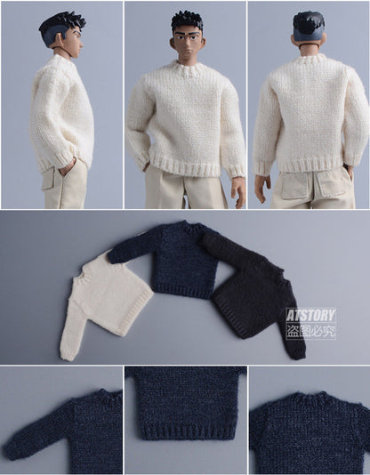 Custom 1/12 Clothing Accessories Sweater for 1/12 Scale Strong Body