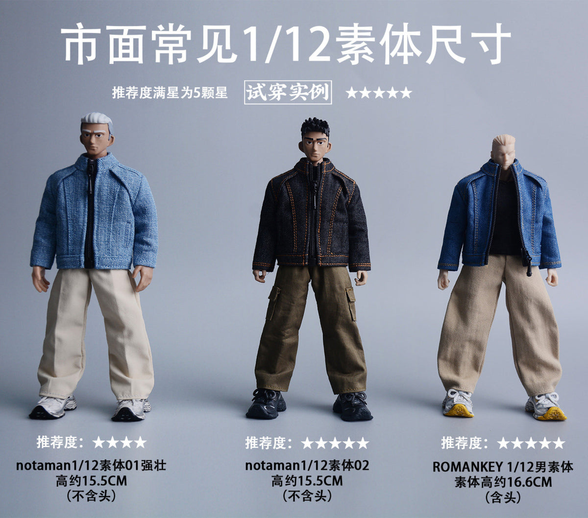 Custom 1/12 Clothing Accessories Jacket for 1/12 Scale Action Figure