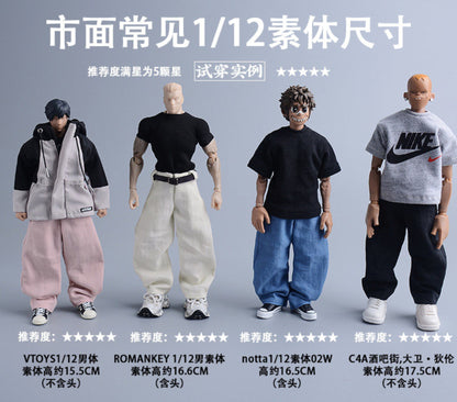 Custom 1/12 Clothing Accessories Pants for 1/12 Scale Action Figure