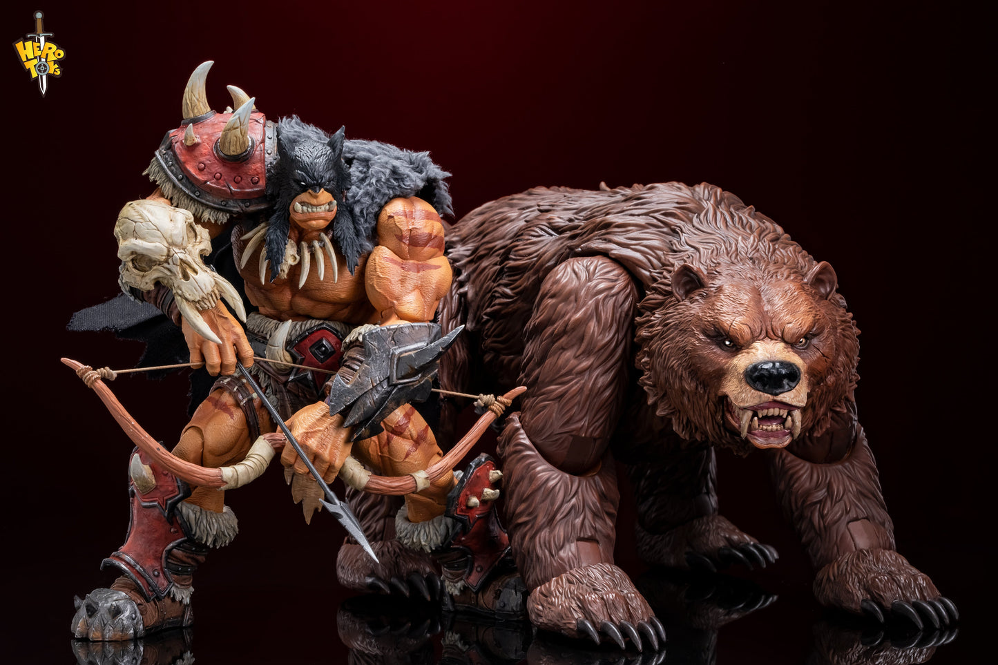 (Pre-Order) Hero Toys 1/10 Tribal Hunter Orc tracker and war bear action figure