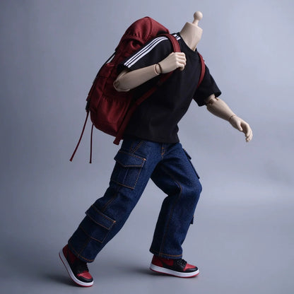 Custom 1/12 Clothing Accessories Backpack for 1/12 Scale Action Figure