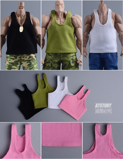 Custom 1/12 Clothing Accessories Tank Top for 1/12 Scale Strong Body
