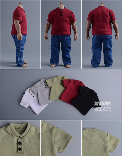 Custom 1/12 Clothing Accessories Polo for 1/12 Scale Strong Body