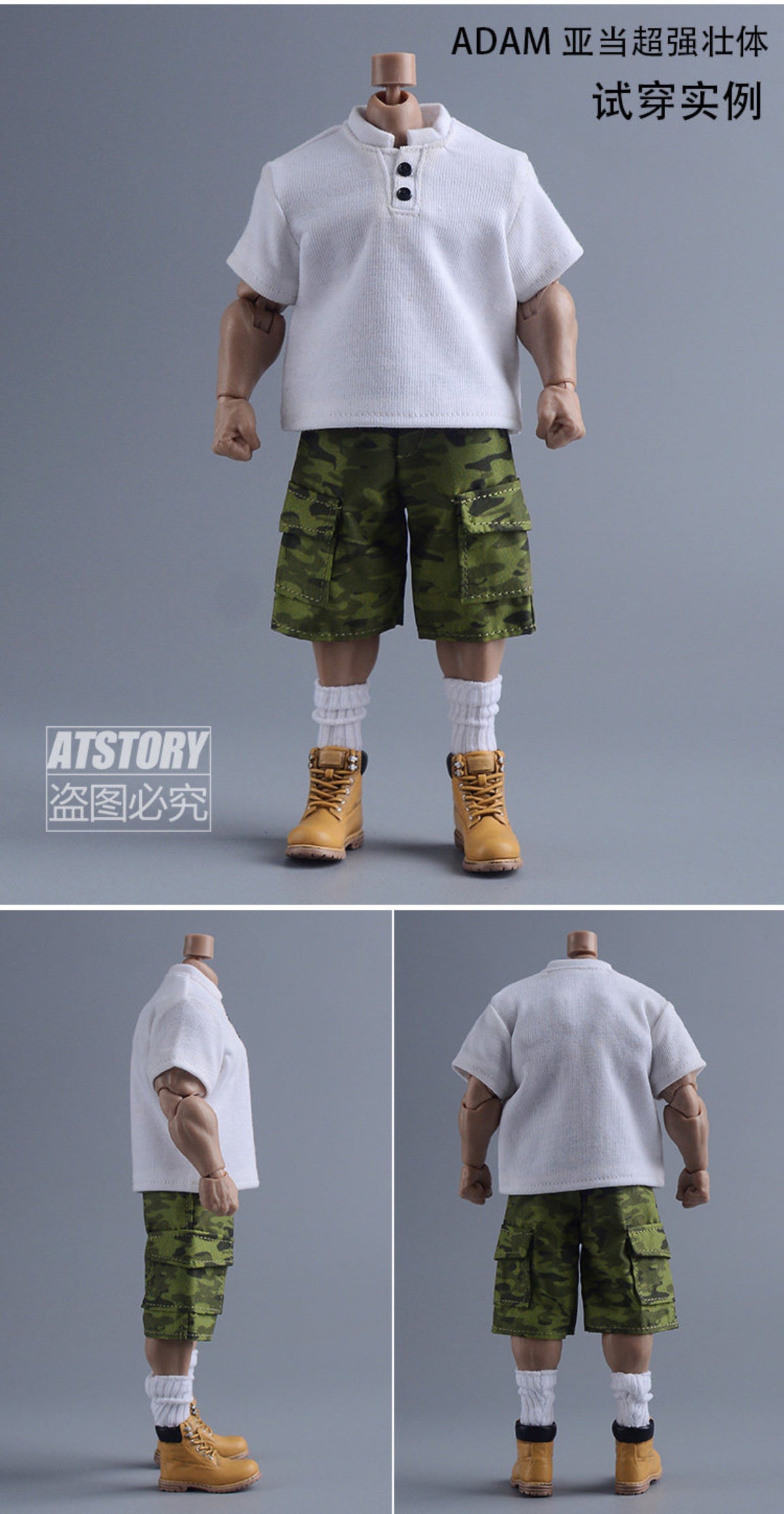 Custom 1/12 Clothing Accessories Polo for 1/12 Scale Strong Body