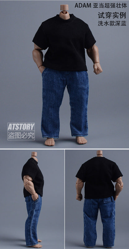 Custom 1/12 Clothing Accessories Jeans for 1/12 Scale Strong Body