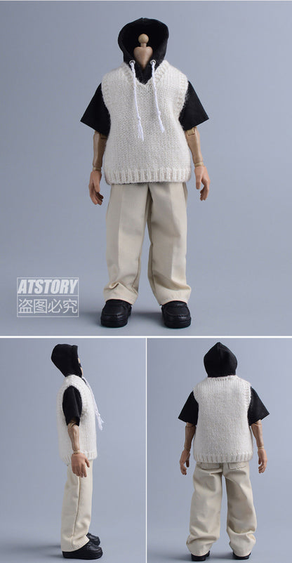 Custom 1/12 Clothing Accessories Sweater Vest for 1/12 Scale Strong Body