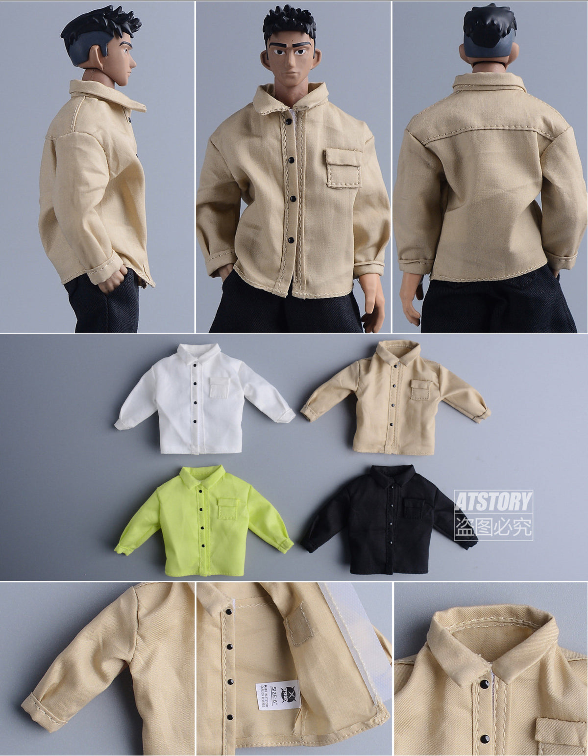 Custom 1/12 Clothing Accessories Shirt for 1/12 Scale Action Figure