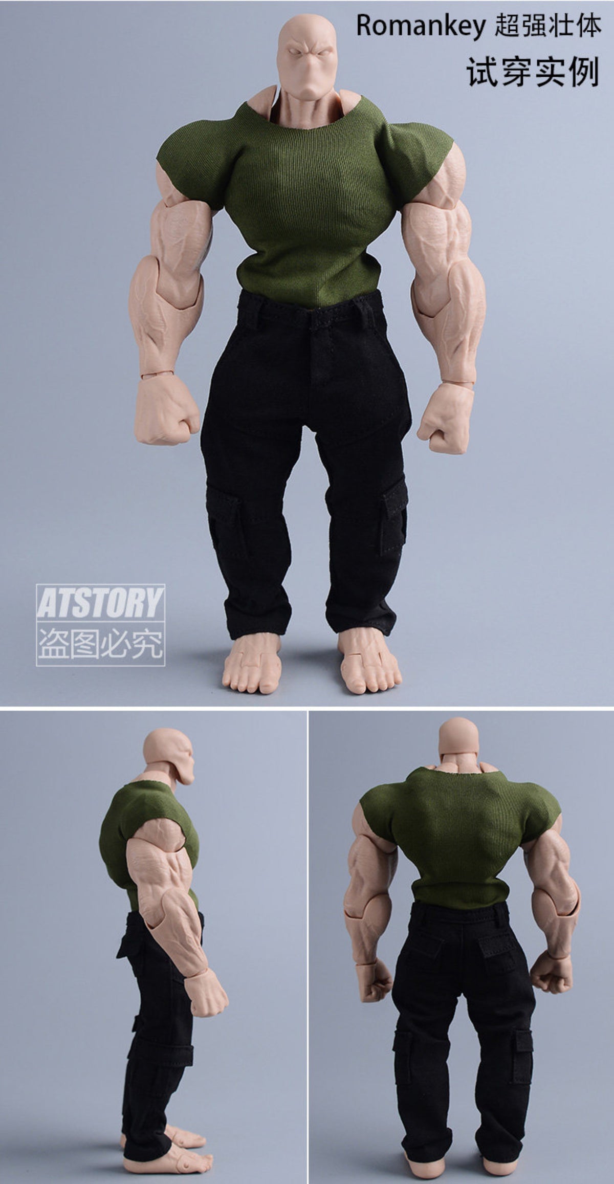 Custom 1/12 Clothing Accessories Pants for 1/12 Scale Strong Body