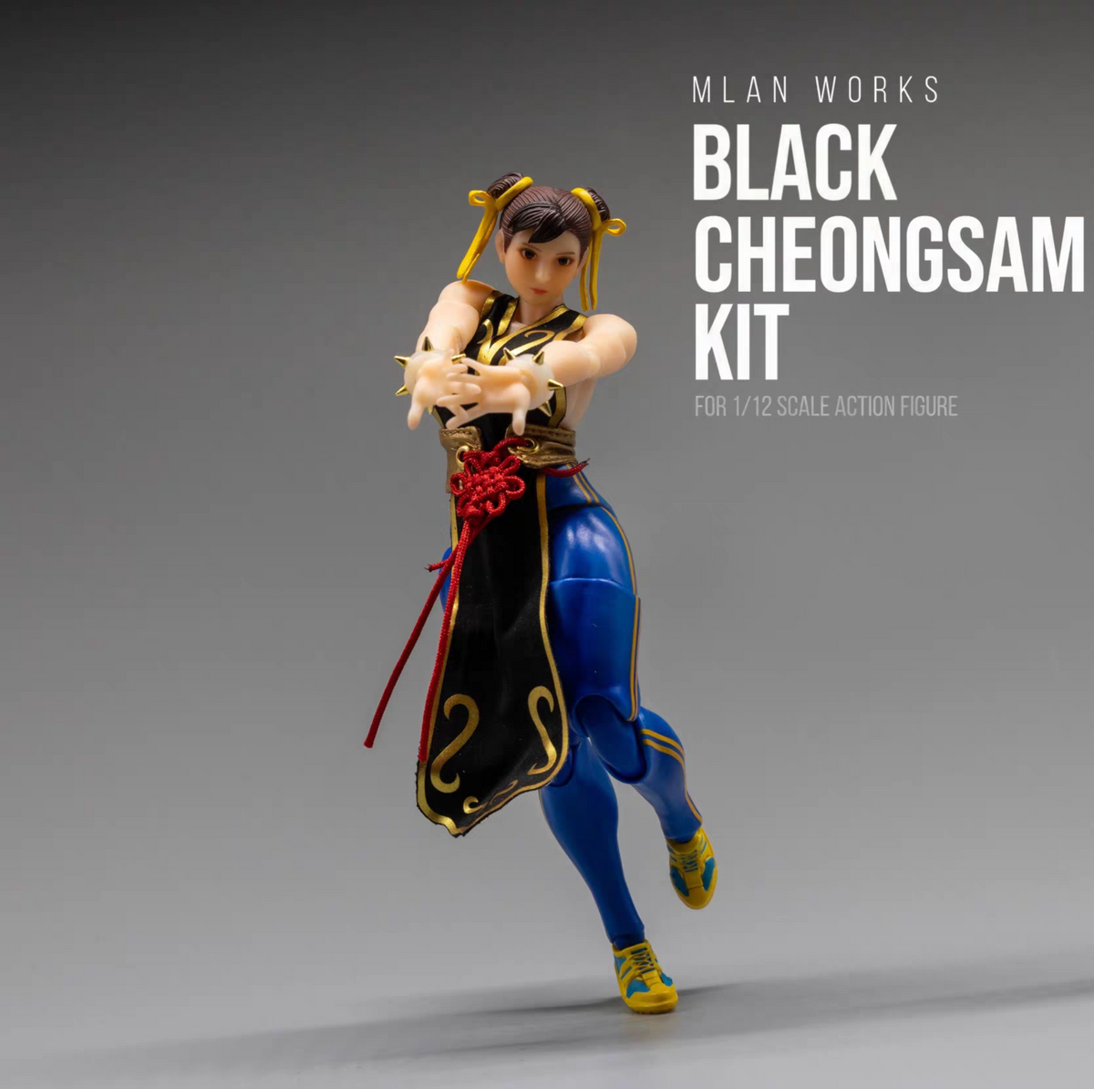 Custom 1/12 Clothing for Whale Studio Fighting Girl Chun Li