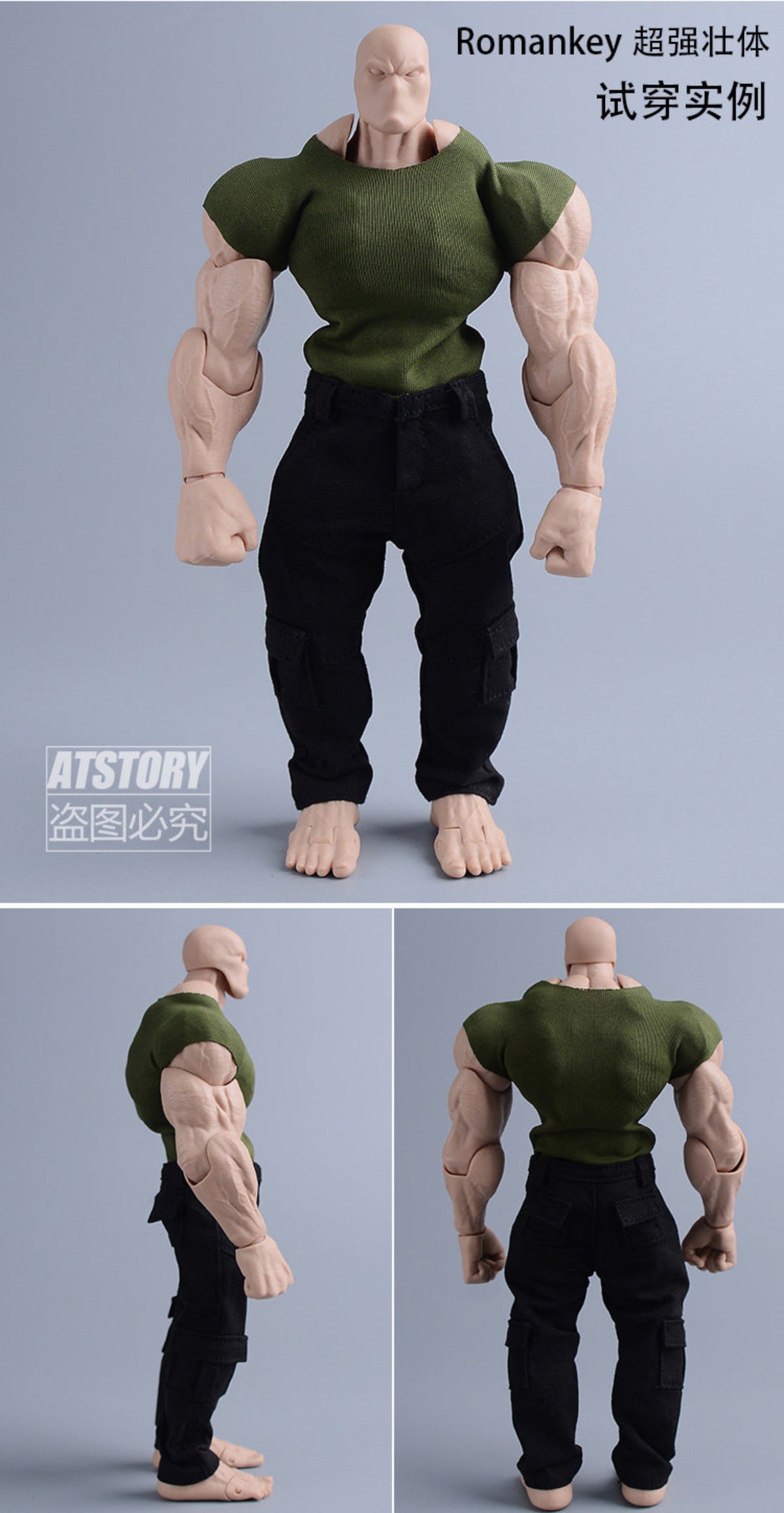 Custom 1/12 Clothing Accessories Slim Fit Top for 1/12 Scale Strong Body