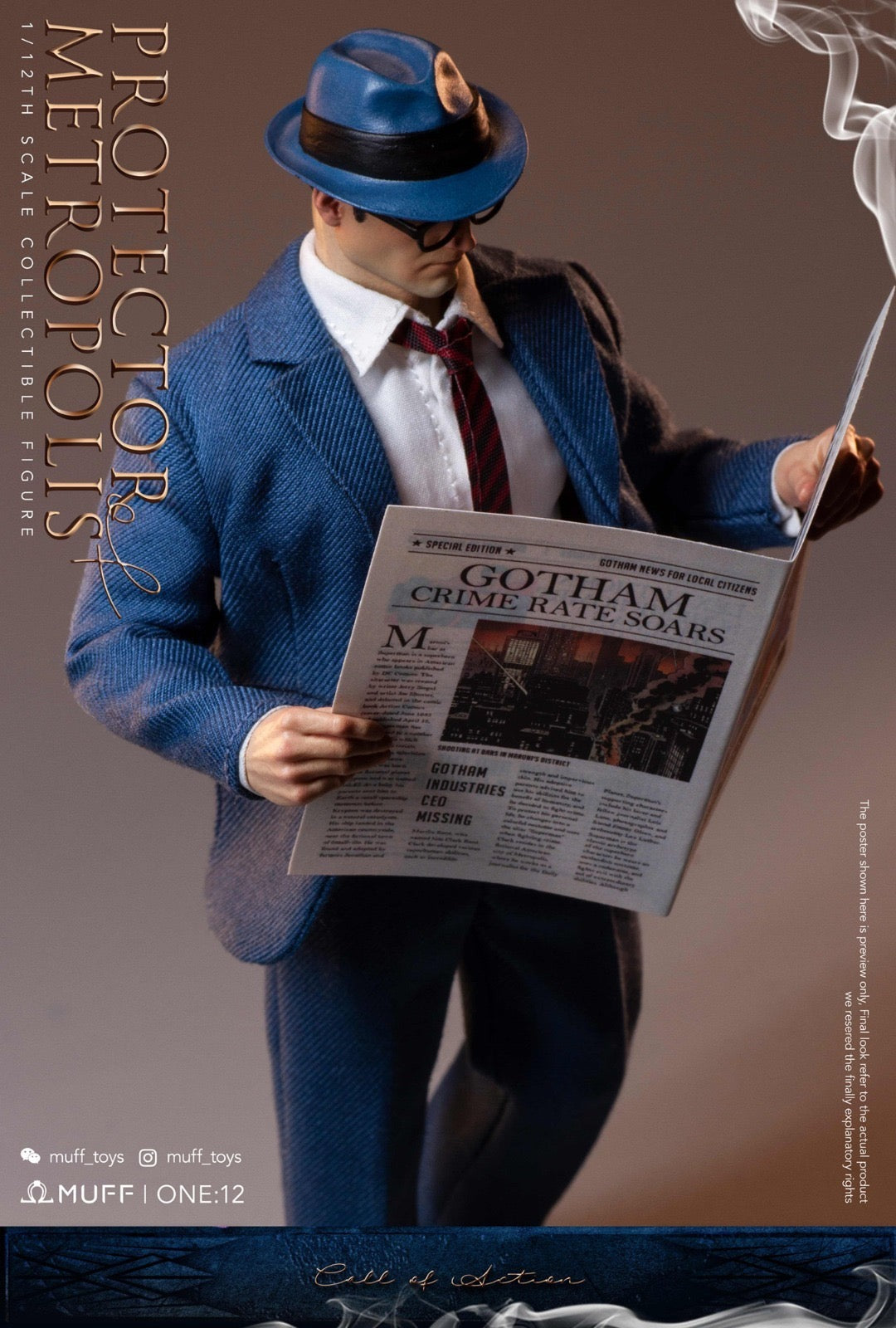 (Pre-Owned) Muff Toys (MF05) 1/12 Scale Protector of Metropolis Figure