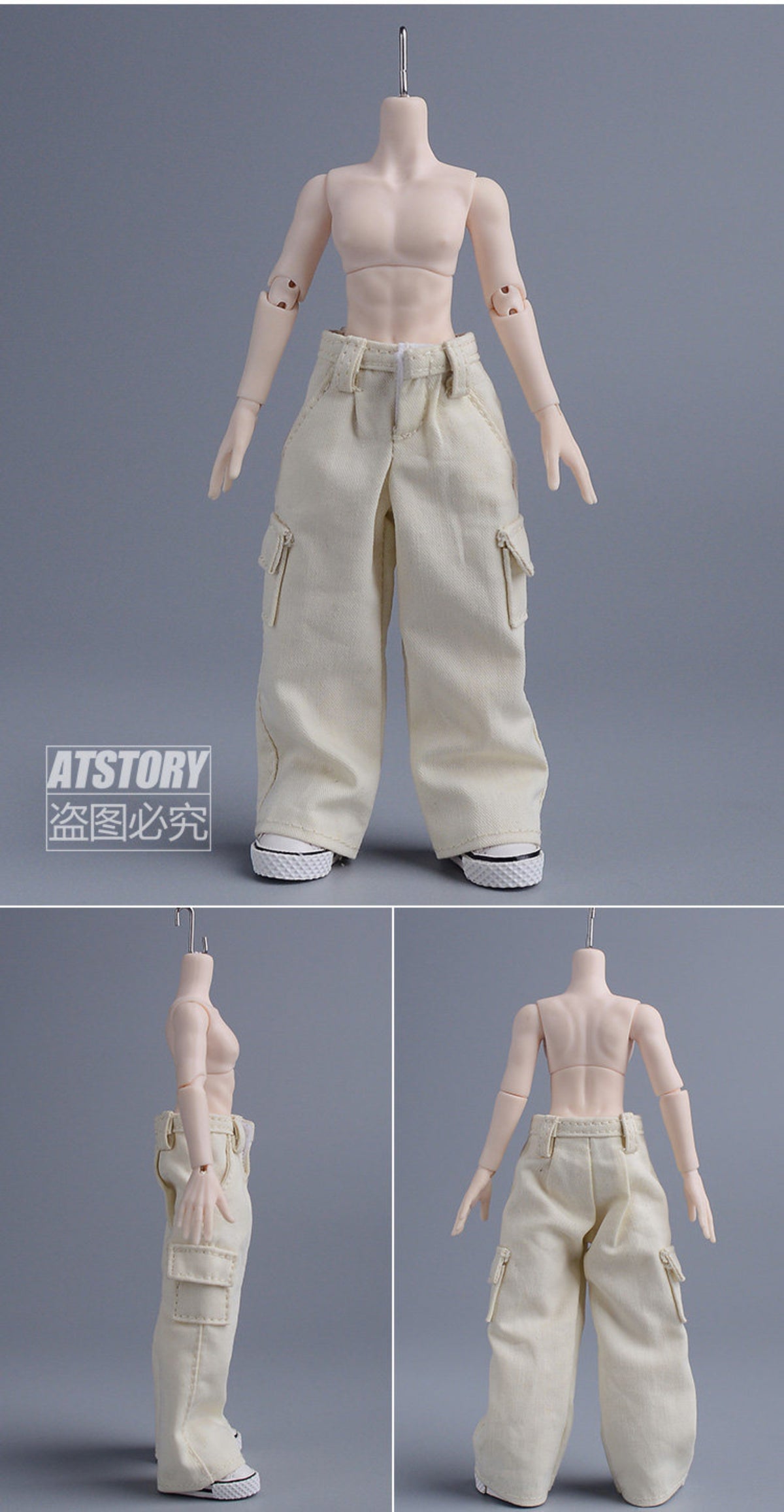 Custom 1/12 Clothing Accessories Pants for 1/12 scale action figures