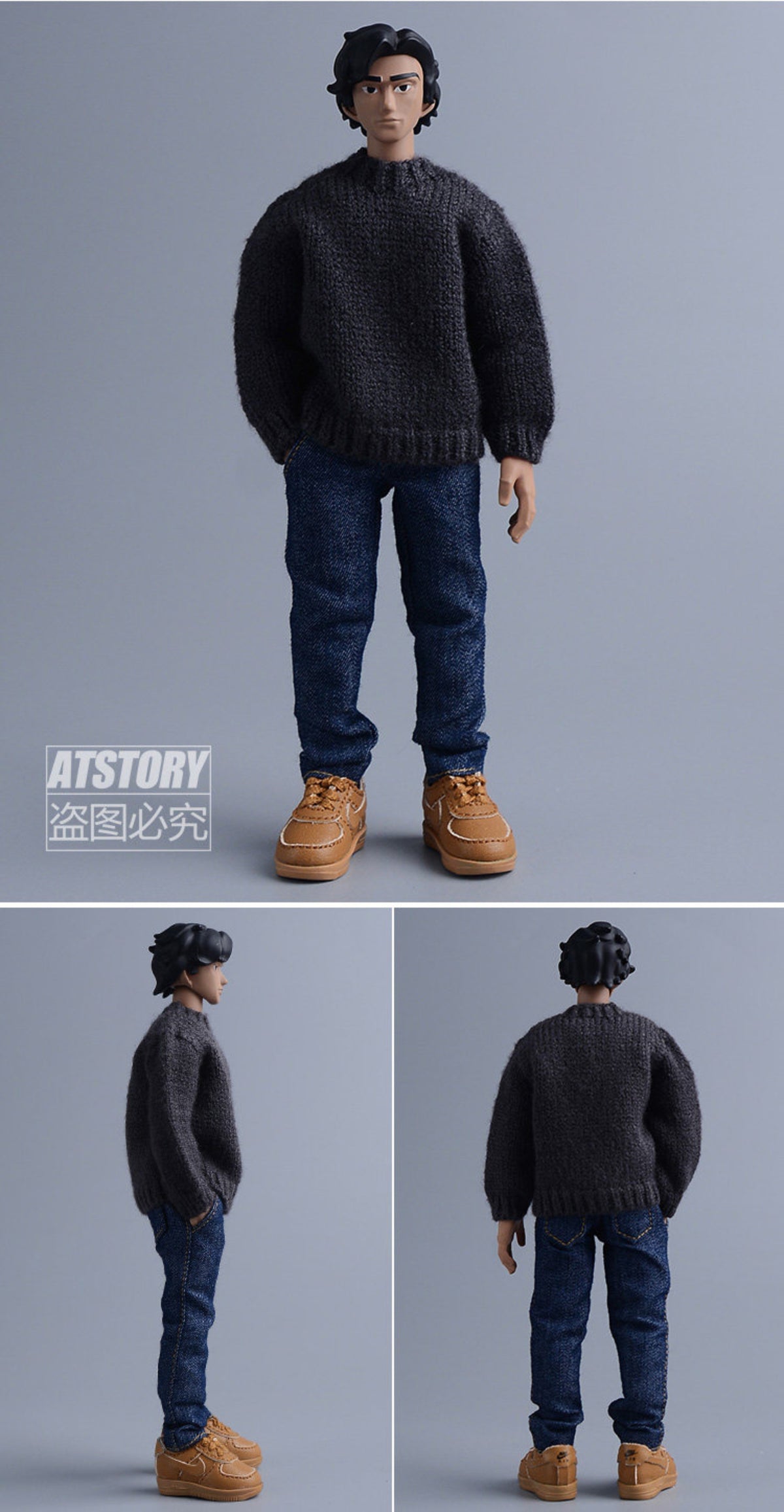 Custom 1/12 Clothing Accessories Sweater for 1/12 Scale Strong Body