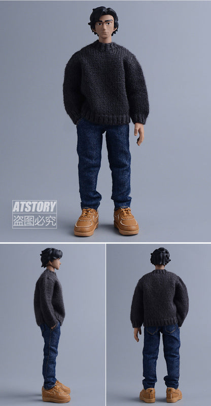 Custom 1/12 Clothing Accessories Sweater for 1/12 Scale Strong Body