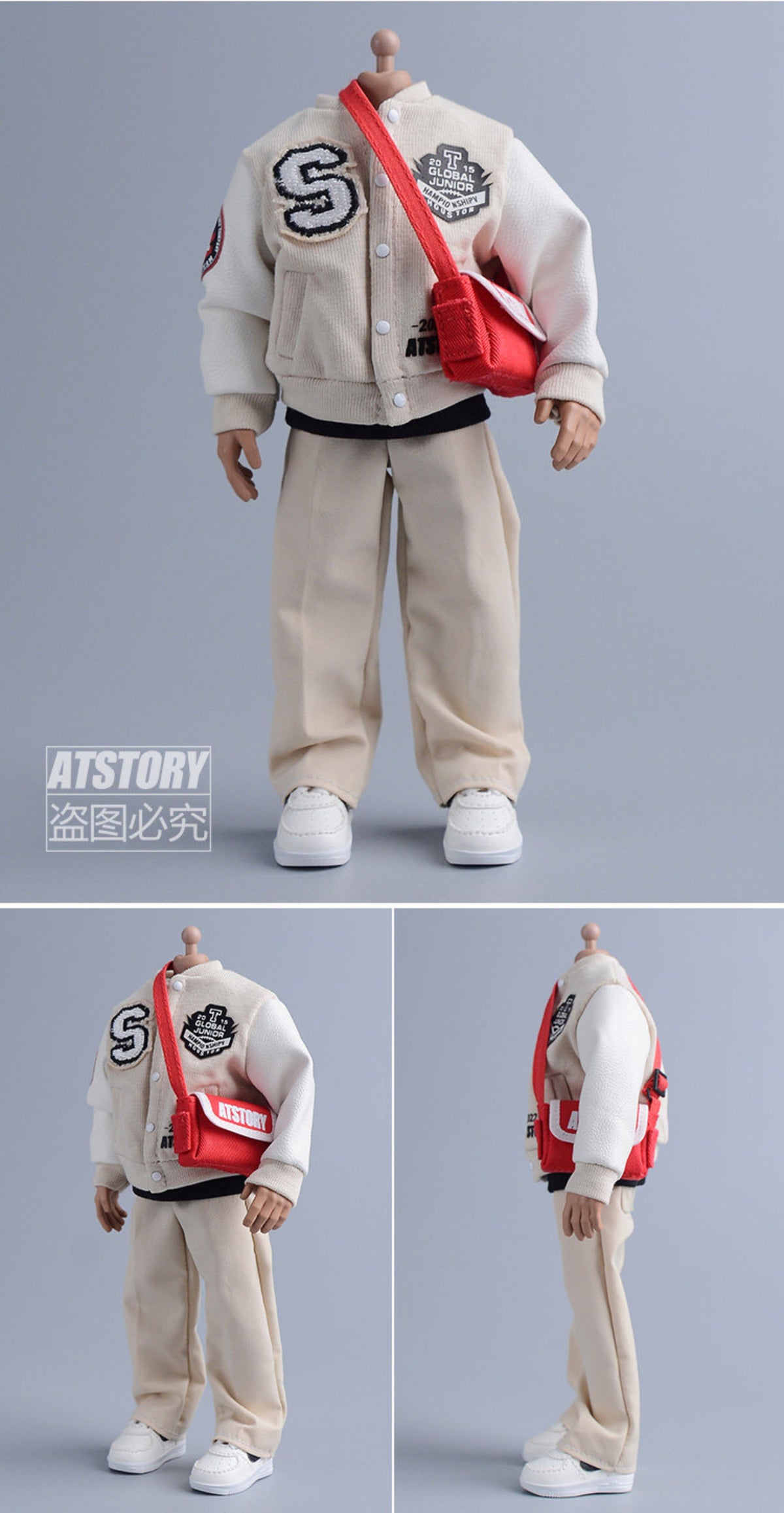 Custom 1/12 Clothing Accessories Bag for 1/12 Scale Action Figure