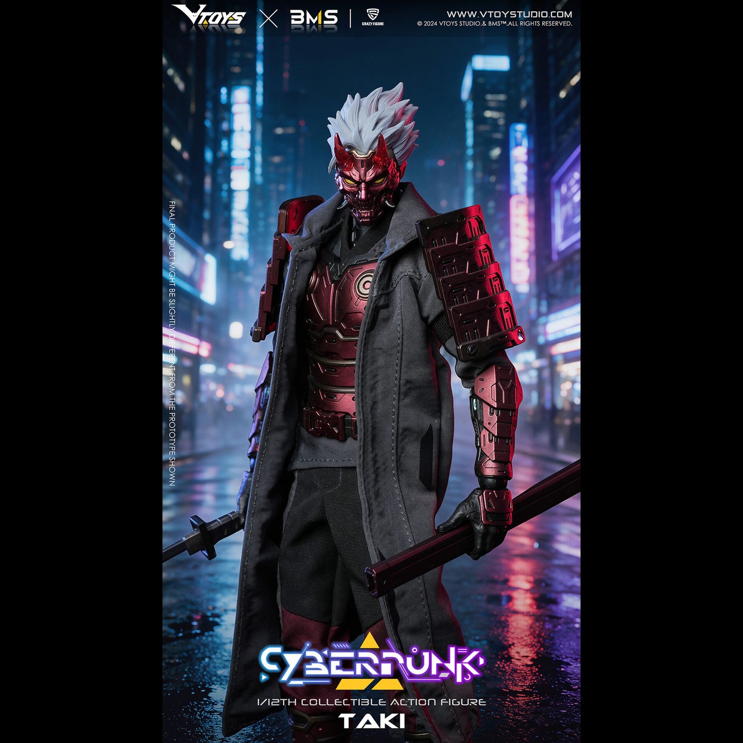 (Pre-Order) VToys 1/12 VSD012 Cyberpunk Samurai The Crimson Dawn of the Blade WF Limited Ver.