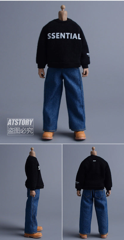 Custom 1/12 Clothing Accessories Jeans for 1/12 scale action figures