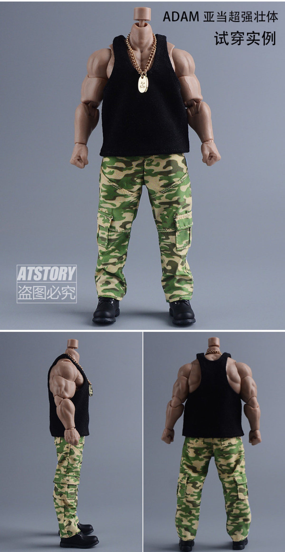 Custom 1/12 Clothing Accessories Tank Top for 1/12 Scale Strong Body