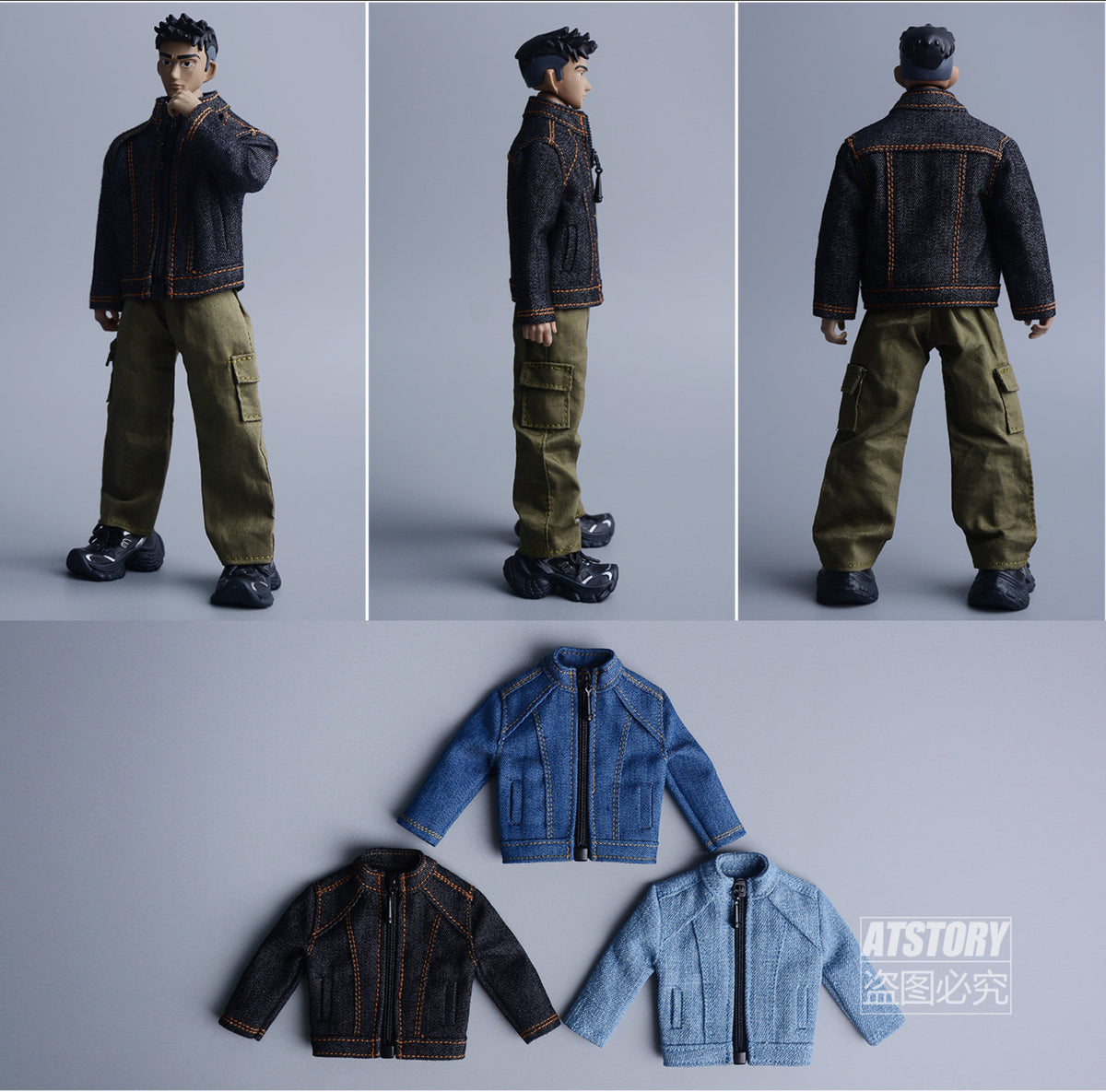 Custom 1/12 Clothing Accessories Jacket for 1/12 Scale Action Figure