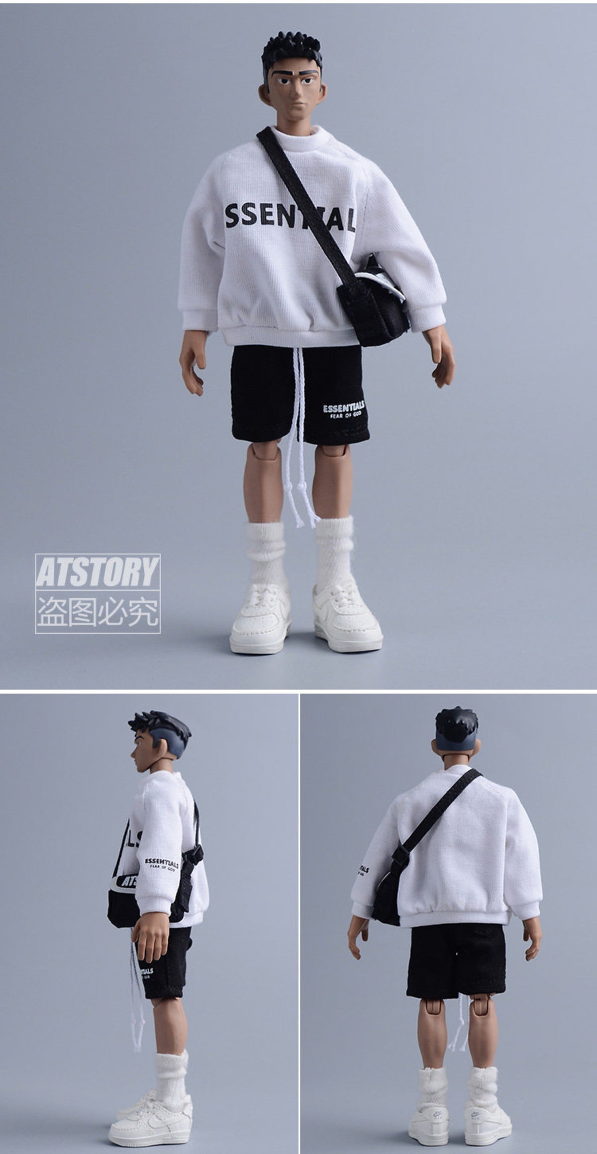 Custom 1/12 Clothing Accessories Bag for 1/12 Scale Action Figure