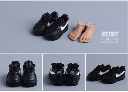 Custom 1/12 Clothing Accessories Shoes for 1/12 Scale Action Figure